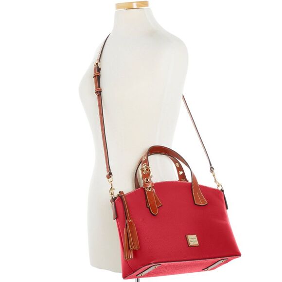 Dooney & Bourke Pebble Grain Trina Satchel - Red - Picture 4 of 4